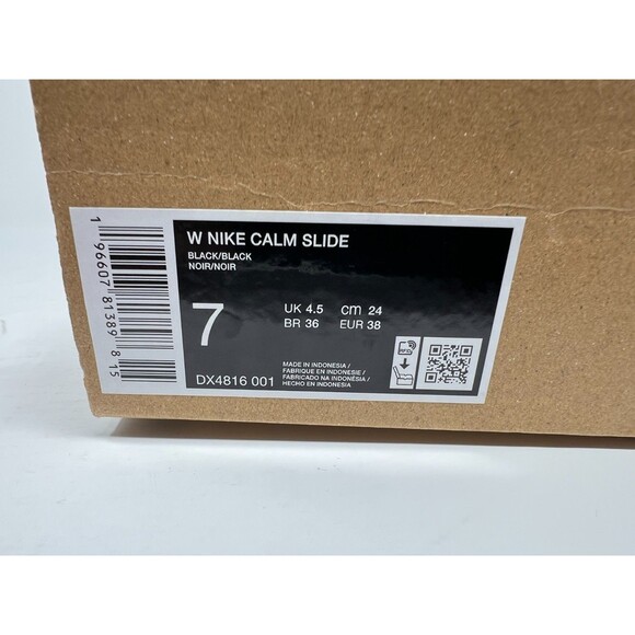 Nike Calm Slide Sandals Triple Black Women's Size 7 DX4816 001 - Picture 7 of 7